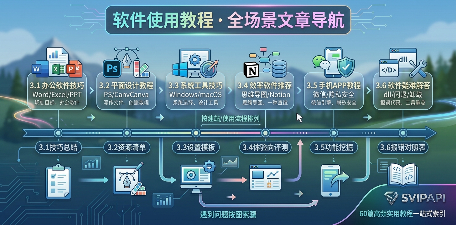 软件使用教程 &middot; 全场景文章导航